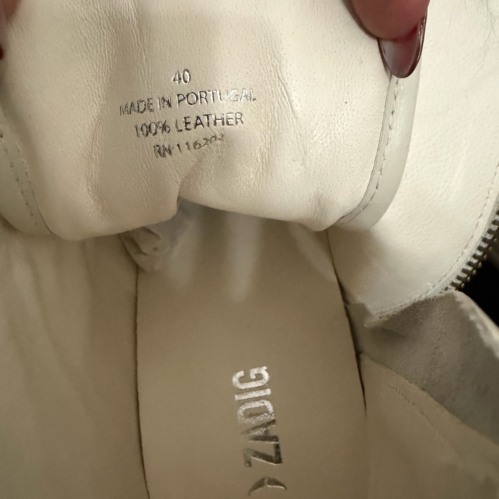 Zadig & Voltaire Cream High-Top Sneakers - Picture 6 of 8
